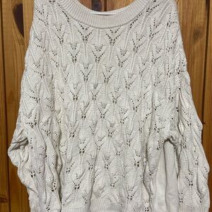 Penningtons Cream Textured Knit Sweater